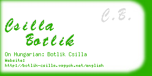 csilla botlik business card